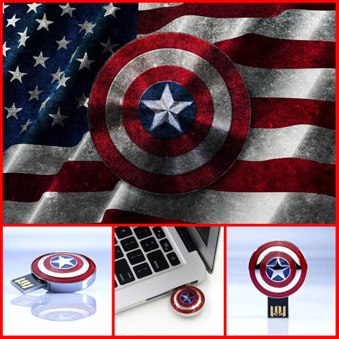 "Cap's Shield" USB 2.0 Pen Drive